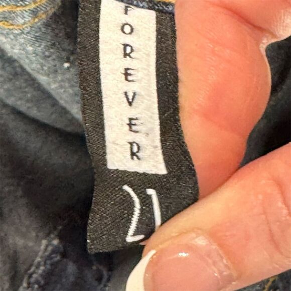 Vintage Y2K Forever 21 Dark Wash Denim Maxi Skirt USA Made Small Cottagecore - Picture 4 of 6